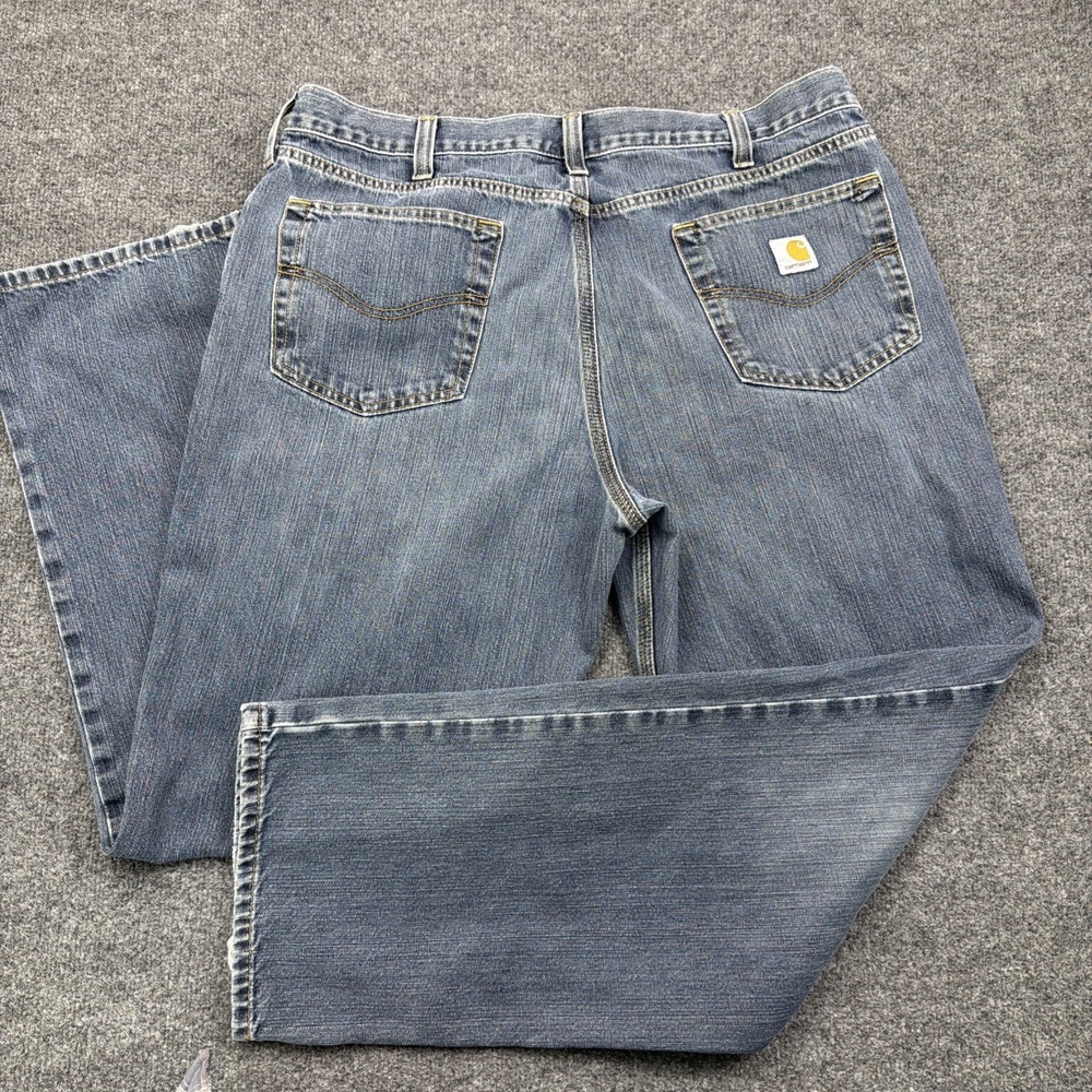 Carhartt 101483-968 Relaxed Fit Jeans Men's 38x32 Durable Work Denim Blue‎